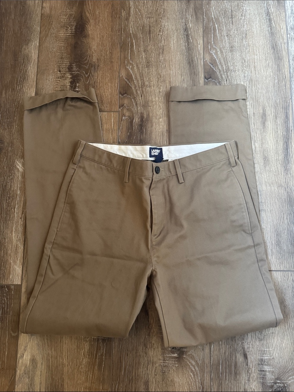 Lands' End Men's Khaki Chino Pants - Light Brown